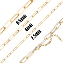 Load image into Gallery viewer, 18K Gold Paperclip Chain Necklace
