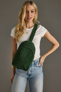 Dk. Green Corduroy Sling Bag
