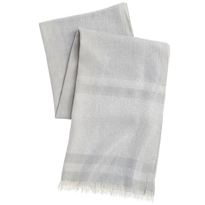 NEUTRAL SHIMMER SCARF GRAY
