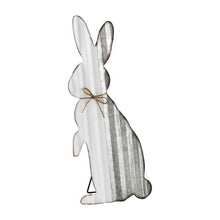 Load image into Gallery viewer, LG BUNNY EASEL TIN DECOR
