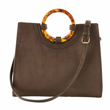 Load image into Gallery viewer, Suede Circle Handle Tote
