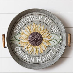 Embossed Sunflower Tray