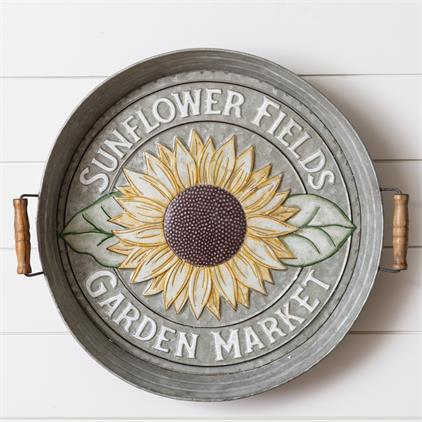 Embossed Sunflower Tray