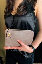 Load image into Gallery viewer, Sarah Crossbody/Clutch w/ Top Zip &amp; Lock Closure
