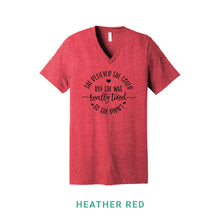 Load image into Gallery viewer, She Believed She Could But She Was Really Tired V Neck T-Shirt
