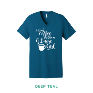 Coffee Like A Gilmore Girl V Neck T-Shirt