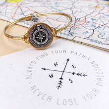 Load image into Gallery viewer, Compass Bangle Bracelet
