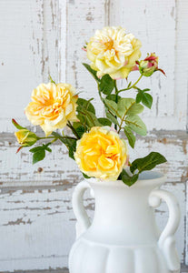 Gathered Yellow Garden Roses - Simply Susan’s