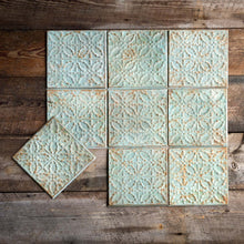 Load image into Gallery viewer, Antique Green Tin Ceiling Tile
