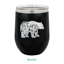 Load image into Gallery viewer, Floral Mama Bear 12oz Wine Tumbler
