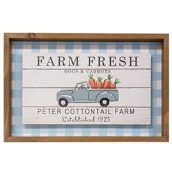 Farm Fresh Eggs & Carrots Shadowbox Sign