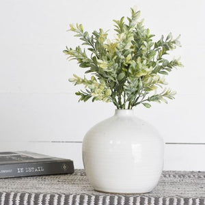 6.1" WHITE CERAMIC VASE