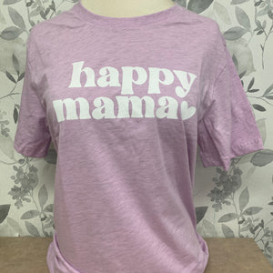 Happy Mama Crew Neck Tee