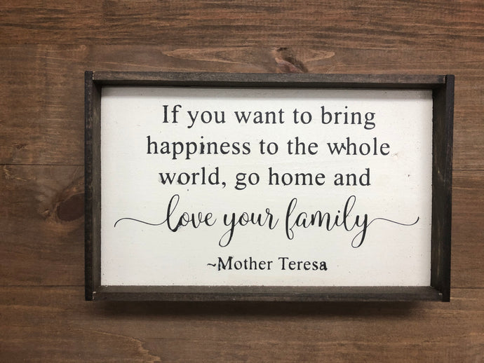 Handmade sign. Mother Teresa, Home decor