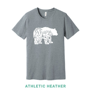Mama Bear White Print Crew Neck T-Shirt