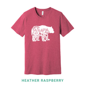 Mama Bear White Print Crew Neck T-Shirt
