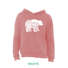 Load image into Gallery viewer, Mama Bear White Print Hooded Sweatshirt
