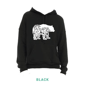 Mama Bear White Print Hooded Sweatshirt