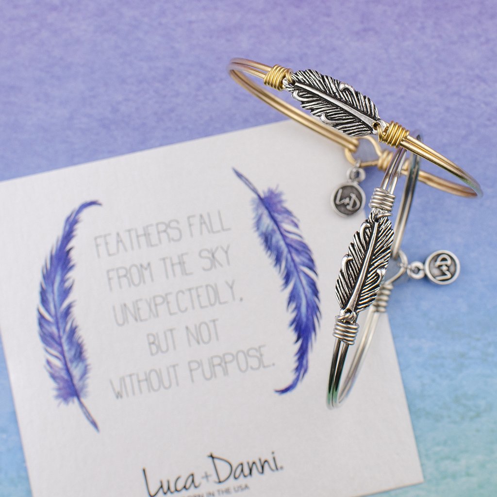 Mini Lucky Feather Bangle Bracelet - Simply Susan’s