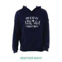 Load image into Gallery viewer, My Cat &amp; I Talk Shit Hooded Sweatshirt
