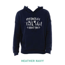 Load image into Gallery viewer, My Dogs &amp; I Talk Shit Hooded Sweatshirt
