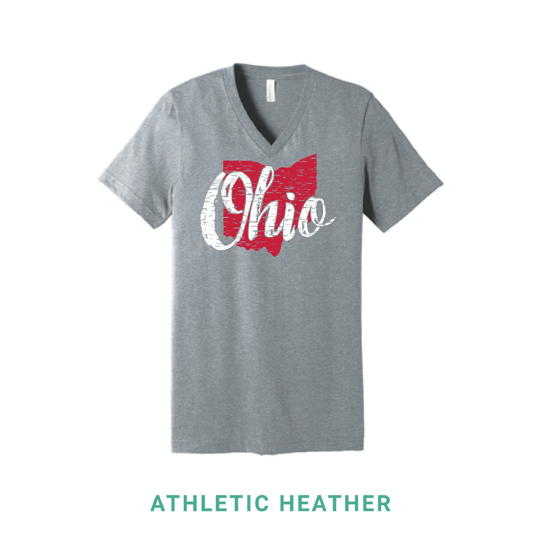 Ohio Script V Neck T-Shirt