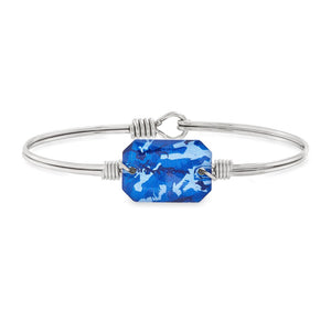 Dylan Bangle Bracelet in Blue Camo - Simply Susan’s