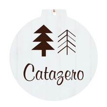 Load image into Gallery viewer, Personalized White Faux Wood Ornament

