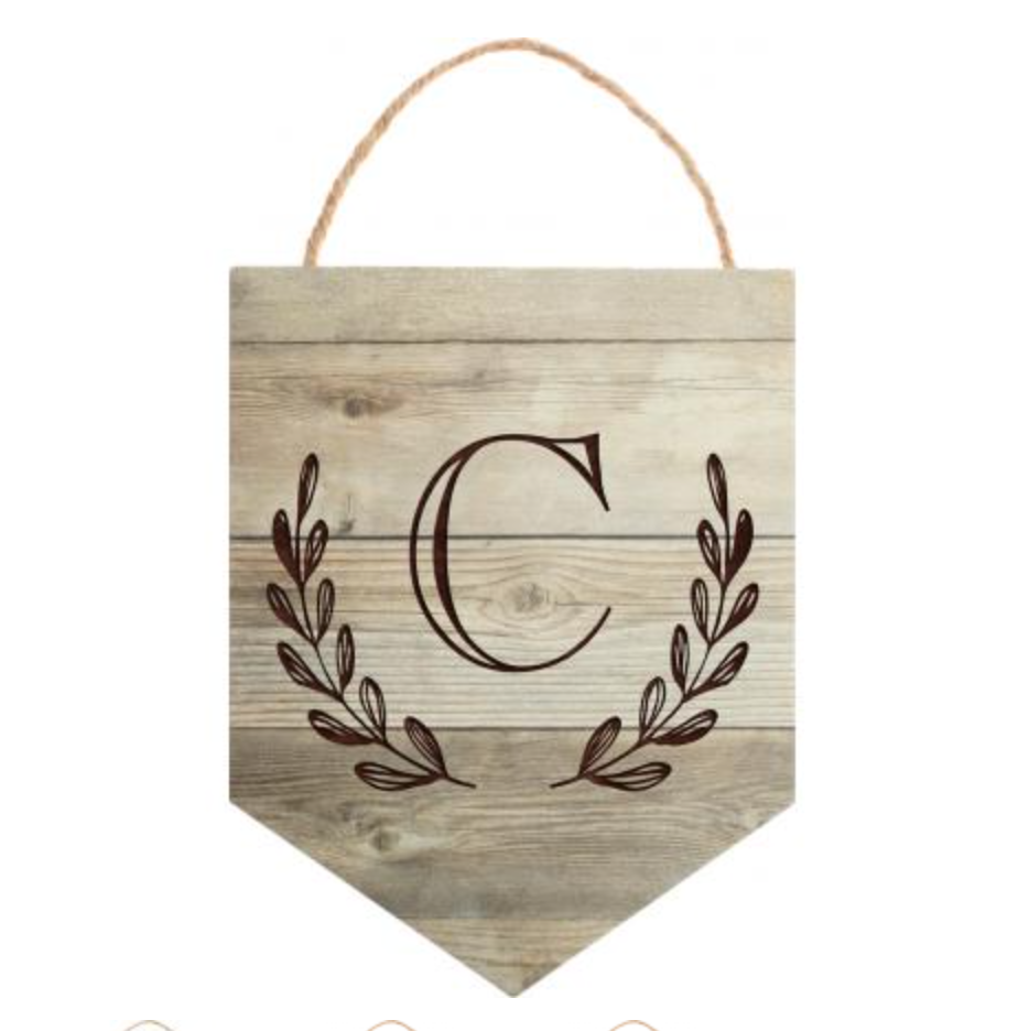 Personalized Light Faux Wood Hanging Sign
