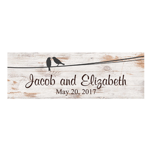 Personalized White Woodgrain Sign