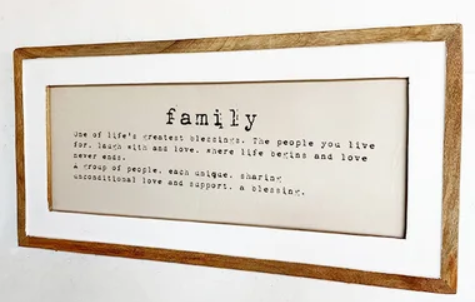 WOOD FAMILY SIGN