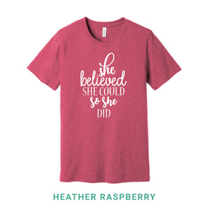 She Believed She Could Crew Neck T-Shirt