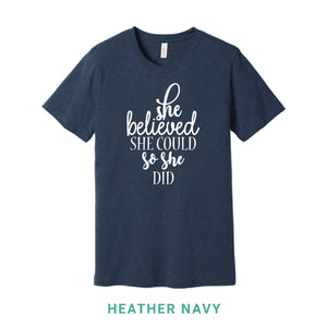 She Believed She Could Crew Neck T-Shirt