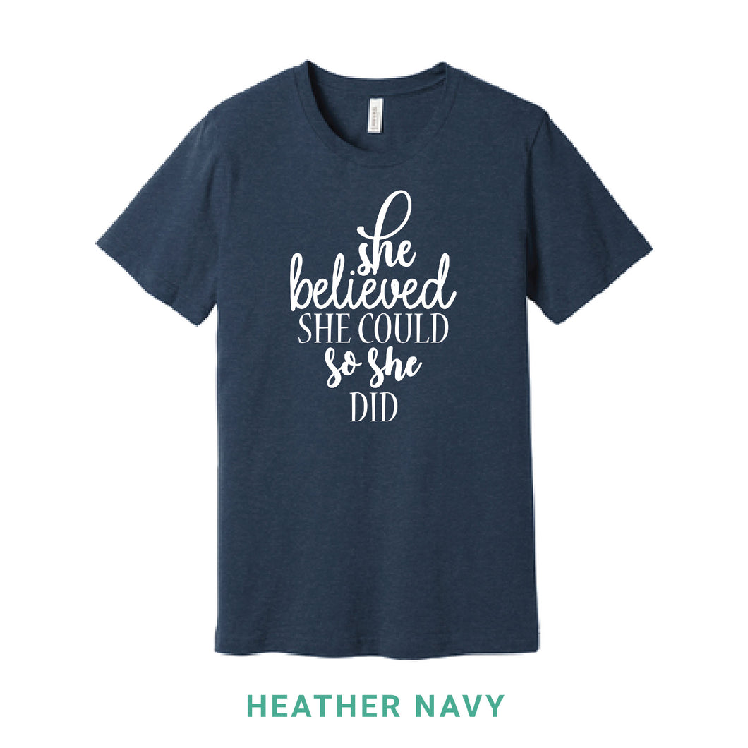 She Believed She Could Crew Neck T-Shirt