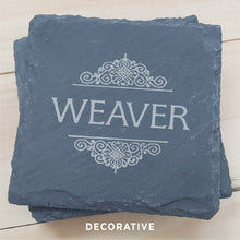 Load image into Gallery viewer, Personalized Slate Coasters (4-pack)
