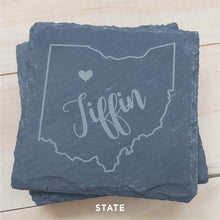 Load image into Gallery viewer, Personalized Slate Coasters (4-pack)
