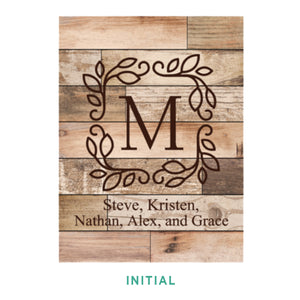 Personalized Light Faux Wood Plaque