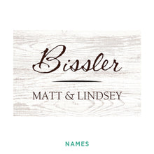 Load image into Gallery viewer, Personalized White Woodgrain Sign - Small
