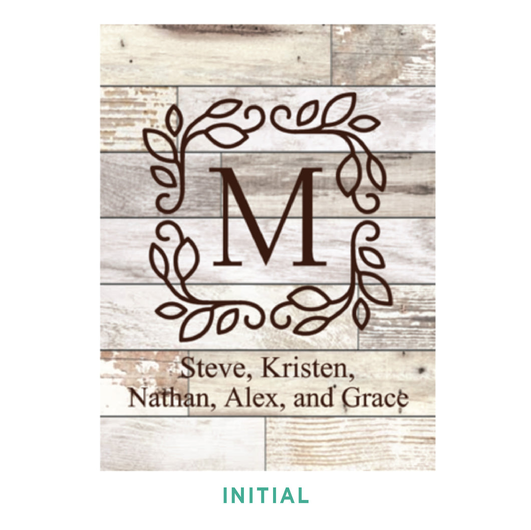 Personalized White Faux Wood Plaque