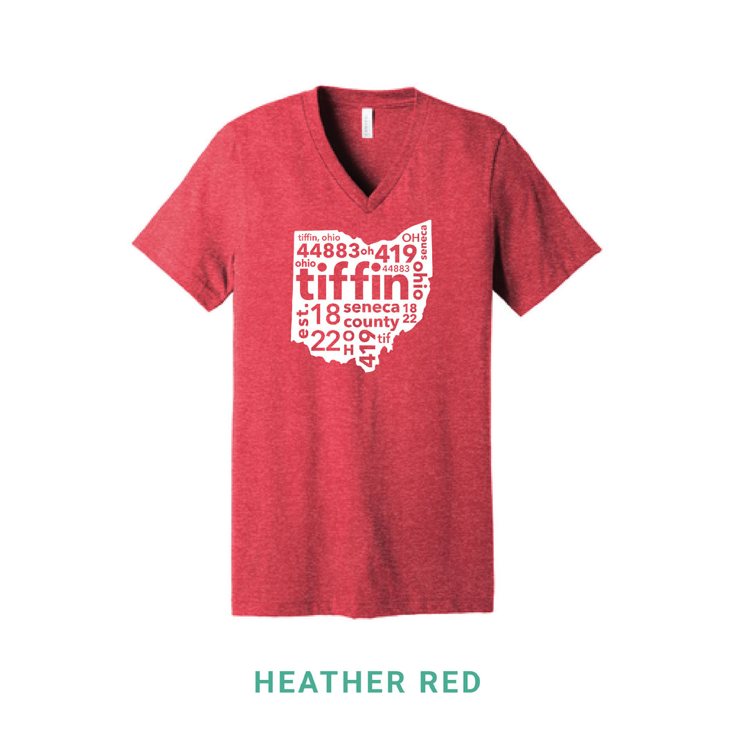 Tiffin Ohio V Neck T-Shirt