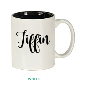 Tiffin Script Mug