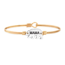 Load image into Gallery viewer, Mama Bear Bangle Bracelet in Black
