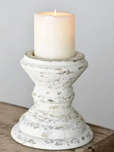 Antique White Candleholder