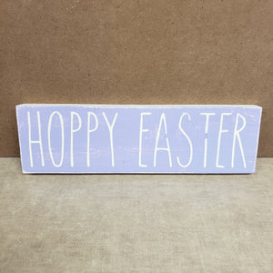 4x12 Hoppy Easter Sign Handmade Purple - Simply Susan’s