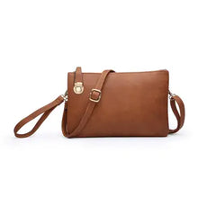 Load image into Gallery viewer, Sarah Crossbody/Clutch w/ Top Zip &amp; Lock Closure

