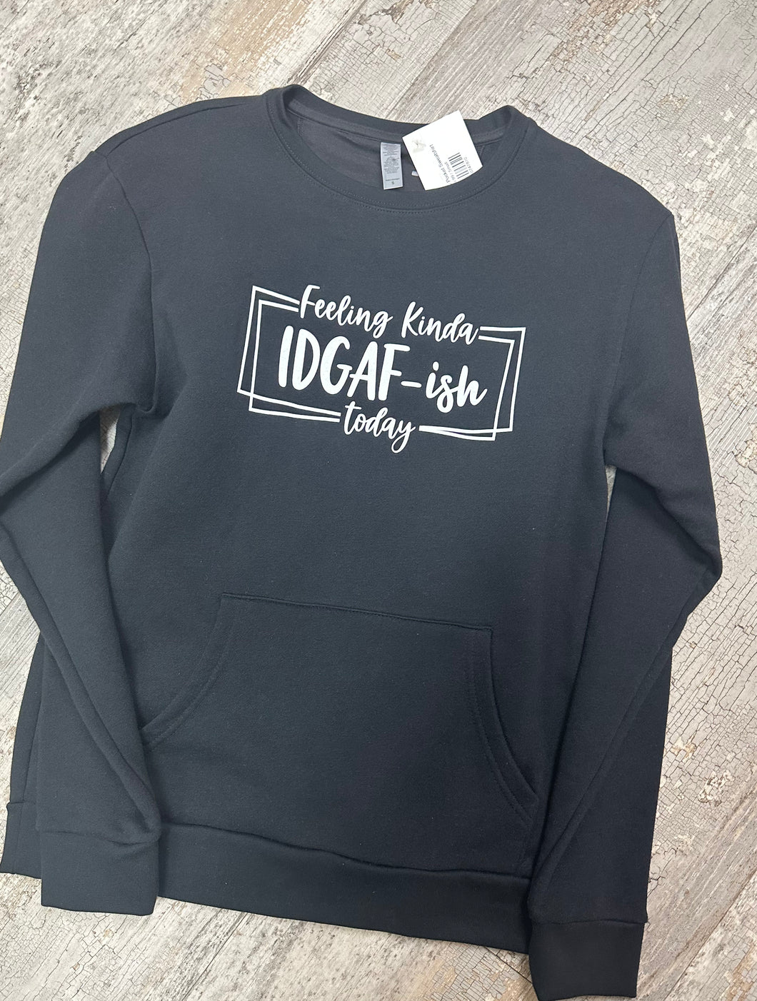 IDGAF Crew Pocket Sweatshirt