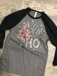 Ho Ho Ho  Baseball Tee