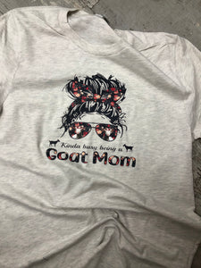 Goat Mom Crew T Shirt
