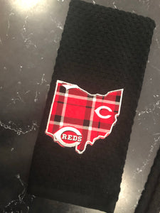 Ohio Towel Cinci Reds Plaid