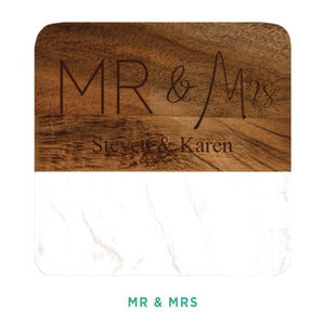 Personalized Faux Marble Coasters (4-pack)